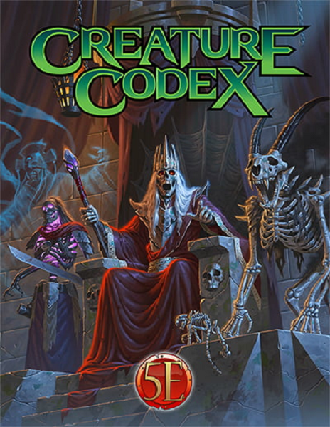 Creature Codex for Fifth Edition (Hardcover) KOB1928 $49.99 Value