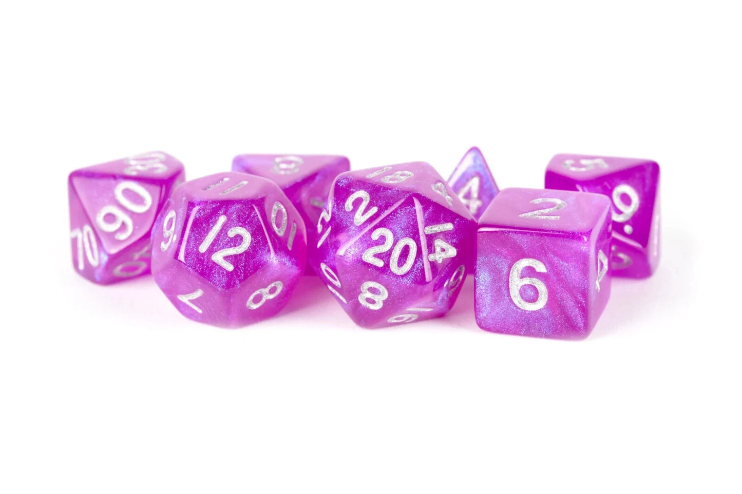 Stardust Purple 16mm Acrylic Polyhedral Set MDG0179