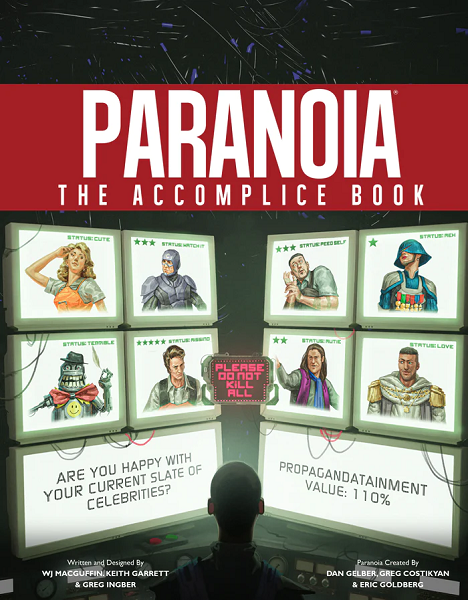 Paranoia RPG: The Accomplice Book [MGP15101] $39.99 Value