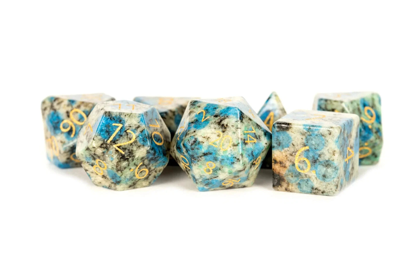 Engraved K2 Stone: Full-Sized 16mm Polyhedral Dice Set MDG0253