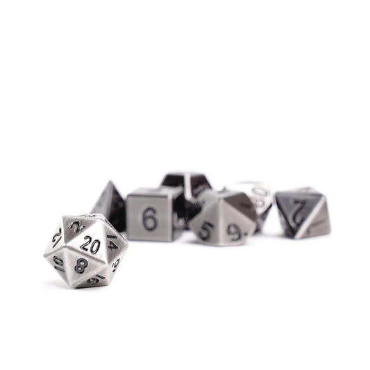 Antique Silver 16mm Polyhedral Dice Set MDG0006
