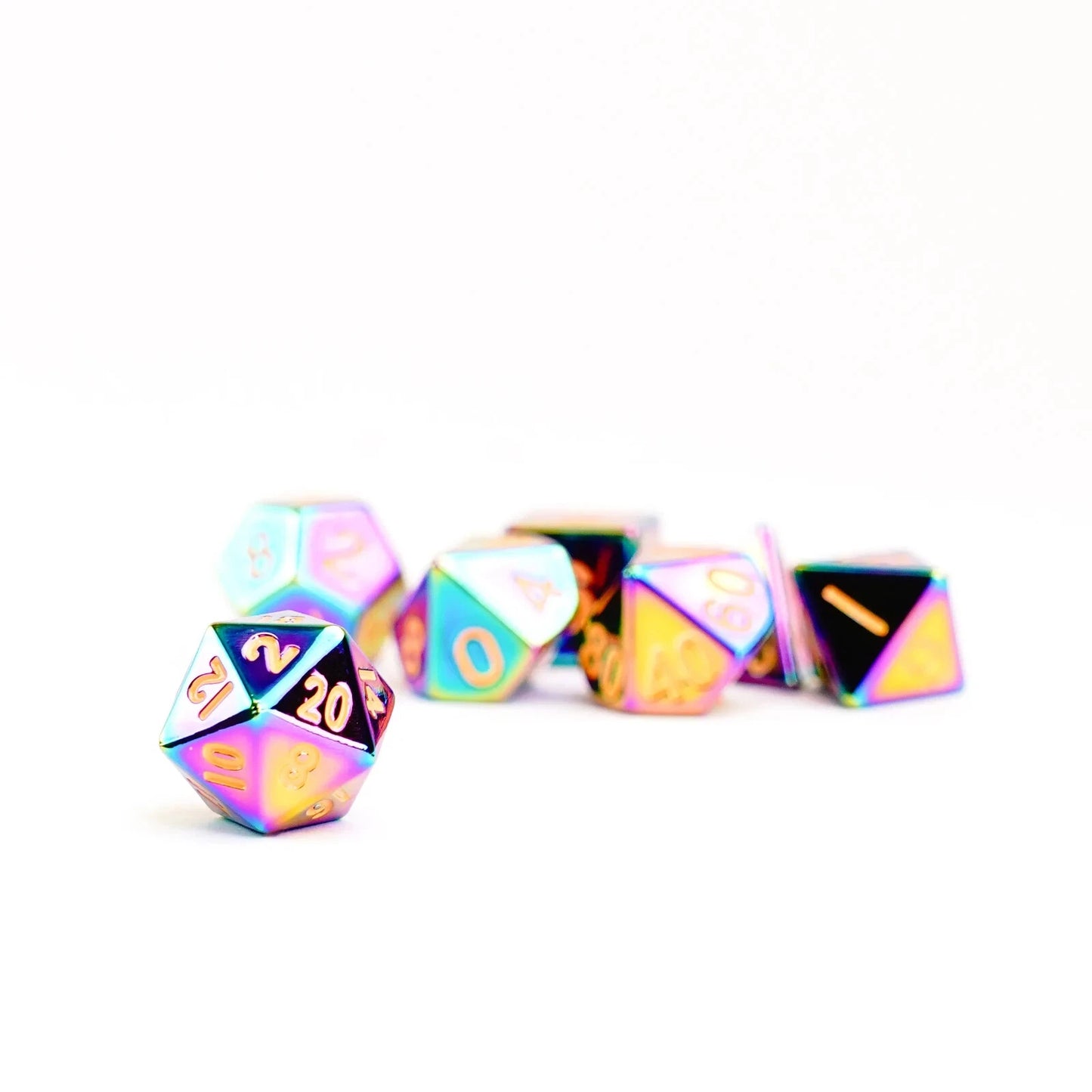 Torched Rainbow 16mm Polyhedral Dice Set MDG0014