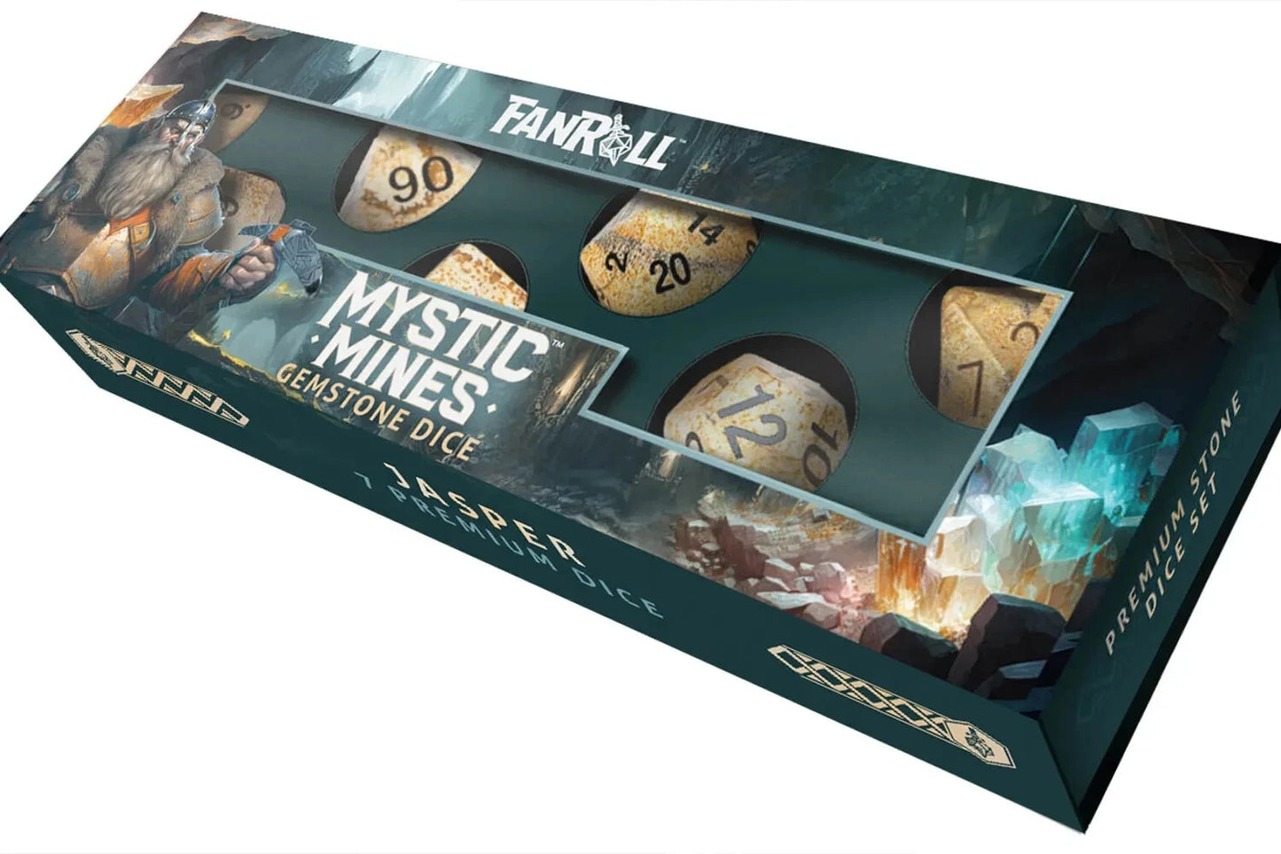 Mystic Mines 16mm Stone Poly Dice Set: Picture Jasper MDG0104