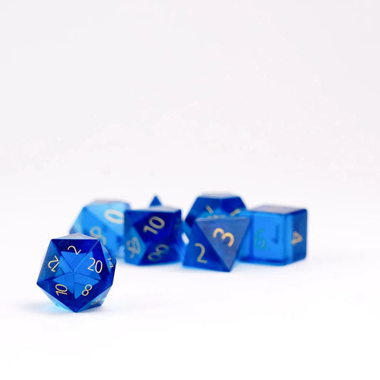 Zircon Glass Birthstone Dice: September- Sapphire MDG0228