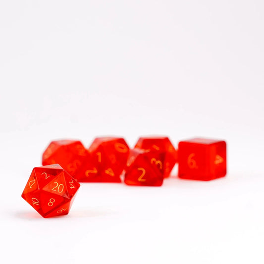 Zircon Glass Birthstone Dice: November- Citrine MDG0230