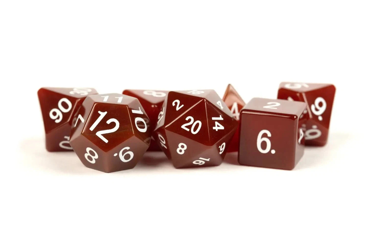 Carnelian: Full-Sized 16mm Polyhedral Dice Set MDG0235