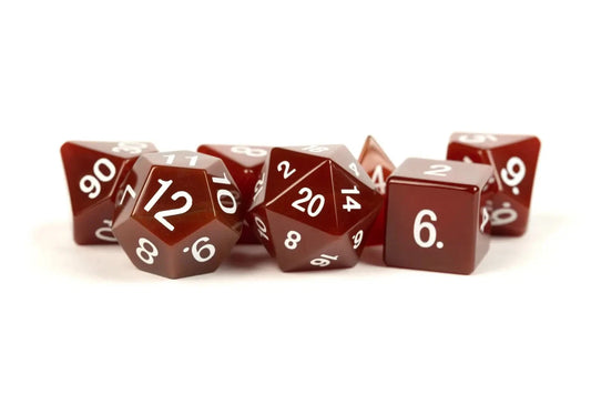 Carnelian: Full-Sized 16mm Polyhedral Dice Set MDG0235