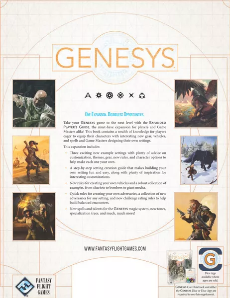 Genesys RPG: Expanded Player's Guide FFGGNS11 $32.99 Value