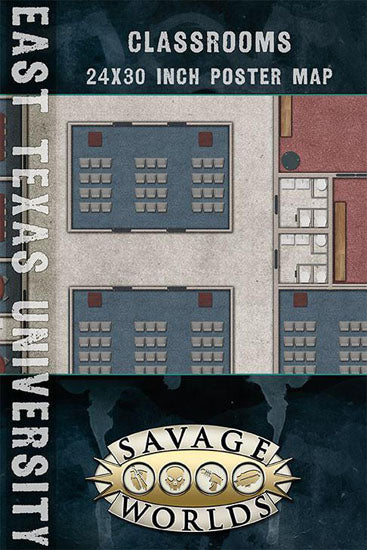 Savage Worlds RPG: East Texas University Map  Classrooms Off Campus Housing [S2P10313]