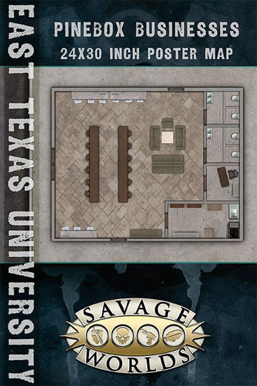 Savage Worlds RPG: East Texas University Map - Business/Library [S2P10314]