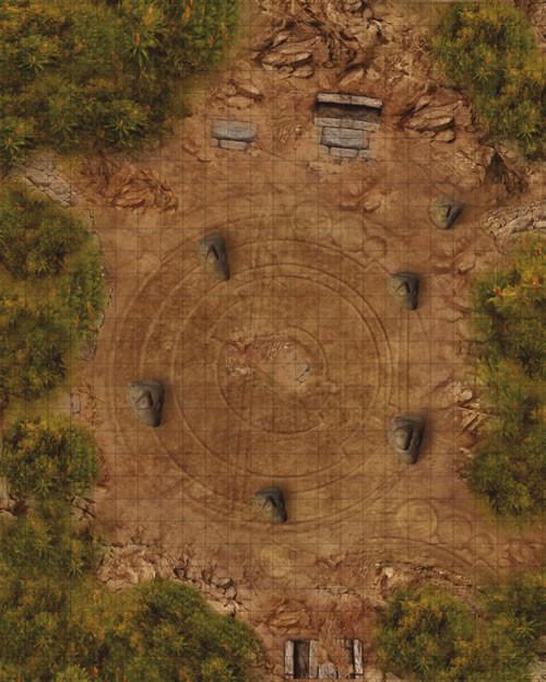 Savage Worlds: Weird Wars - Rome: Druid Circle/Village Map [S2P10613]