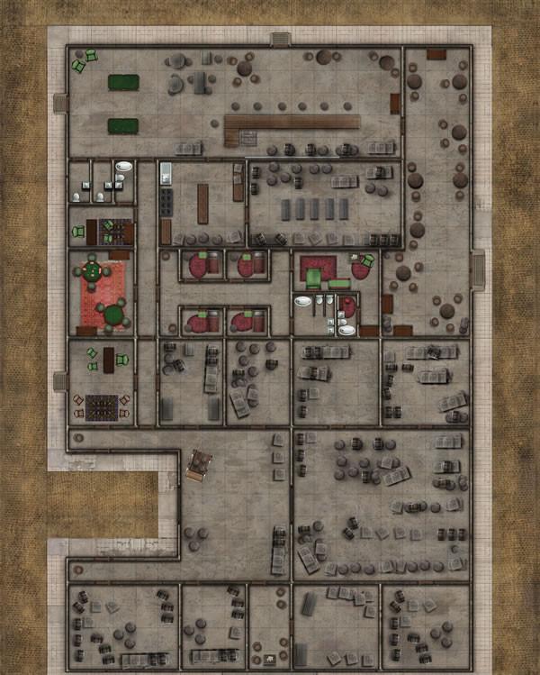 Savage Worlds: Deadlands Noir - Map: Hotel/Manor [S2P10704]