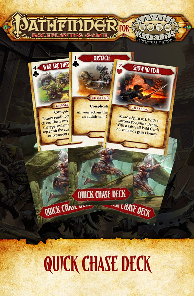 Pathfinder for Savage Worlds: Quick Chase Deck S2P11509